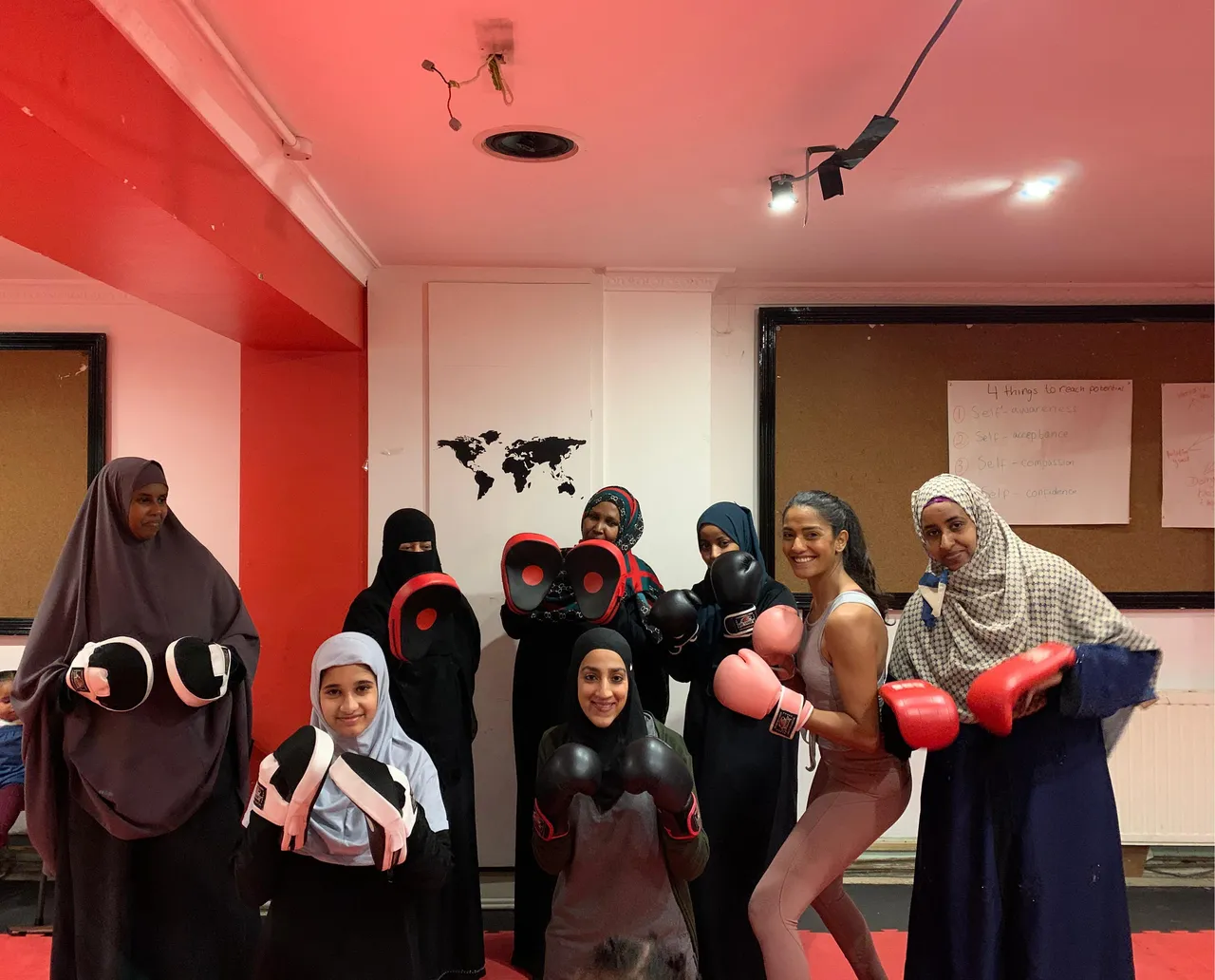 Women at a Fitwell boxing session in Wandsworth